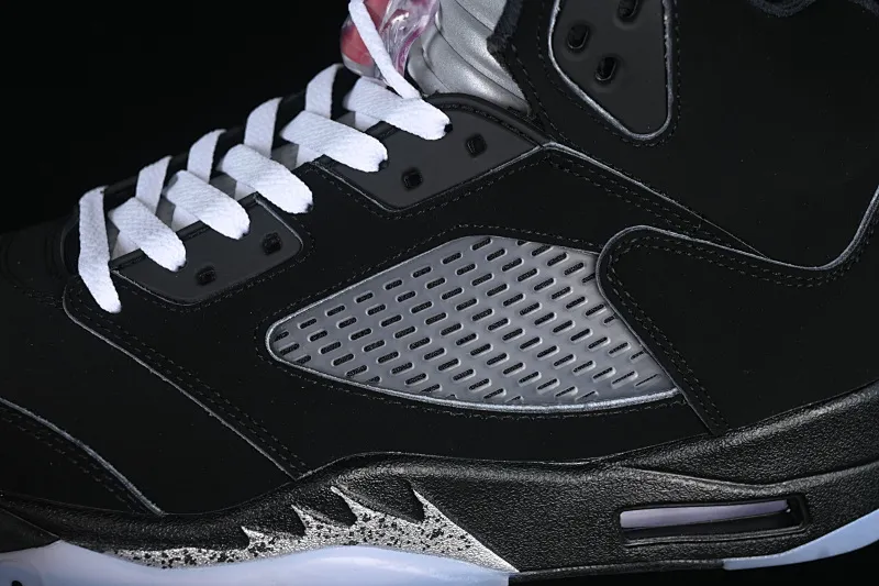 All categories Air Jordan Jordan series basketball shoes Air Jordan 5 Air Jordan 5 Black "Metallic Reimagined" AJ5 Joe 5 black silver HF3975-001